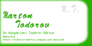 marton todorov business card