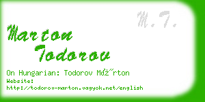 marton todorov business card